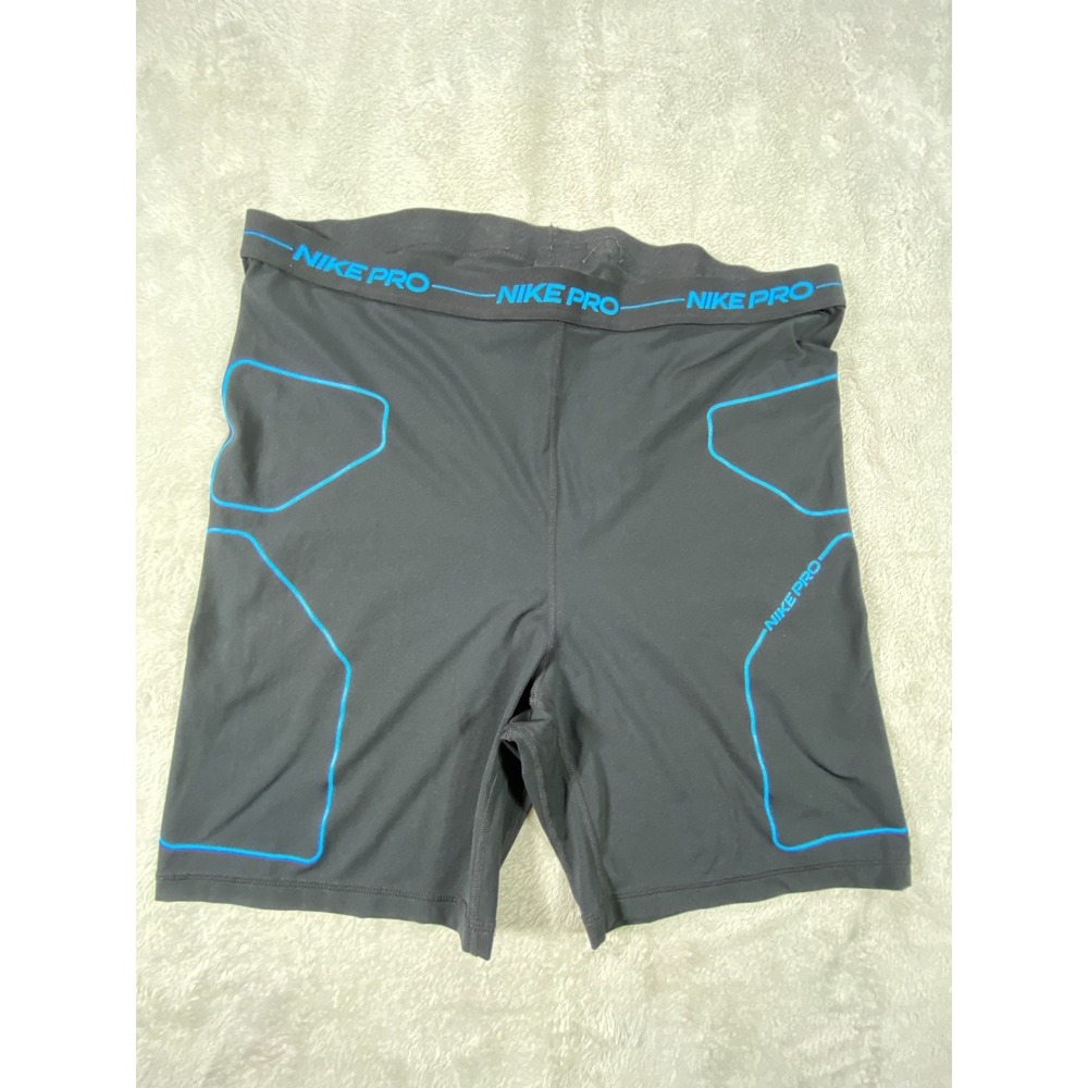 Nike Pro Dri-Fit Training Shorts‎ Womens 3X Black Blue Elastic Waist Performance